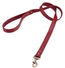 Red leather dog leash