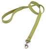 green leather dog leash