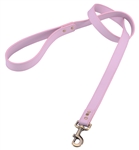 Light pink leather dog leash