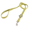 Green leather dog leash with Green Orchid and Hematite gem stone