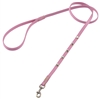 Dark pink leather dog leash with faceted crystal rhinestone
