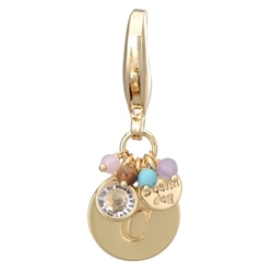 Gold Initial Charm Letter C