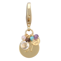 Gold Initial Charm Letter H