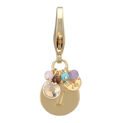 Gold Initial Charm Letter I