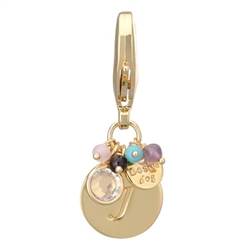 Gold Initial Charm Letter J