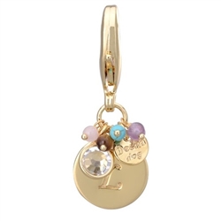 Gold Initial Charm Letter L