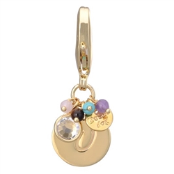 Gold Initial Charm - Letter U